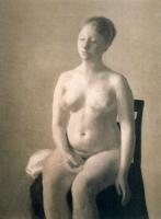 Vilhelm Hammershoi - Seated Female Nude